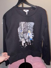 DKNY Black Graphic Sweatshirt with City Illustration
