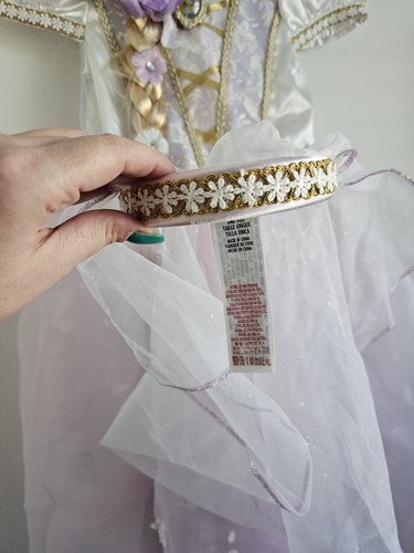Disney Store Rapunzel Brautkleid Kostüm Perücke und Schleier und Blumenstrauß - Bild 2 von 20