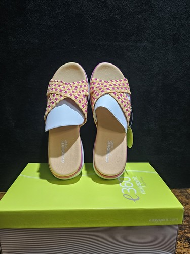 SANDALIA CASUAL SIN CORDONES EASY SPIRIT MUJER PELIA PUNTERA ABIERTA NARANJA 9M tejido Multicolor - Imagen 3 de 9