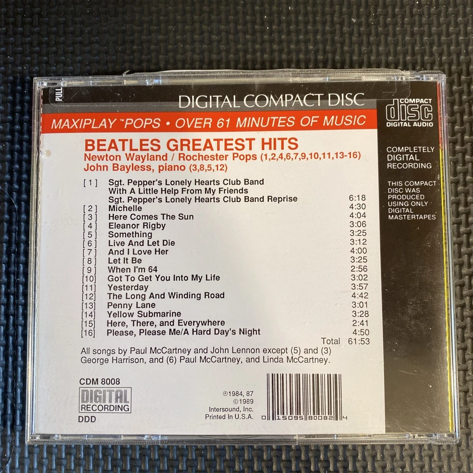 The Beatles Greatest Hits CD MAXIPLAY POPS (1989) From The Digital Mastertapes - Image 3 of 4