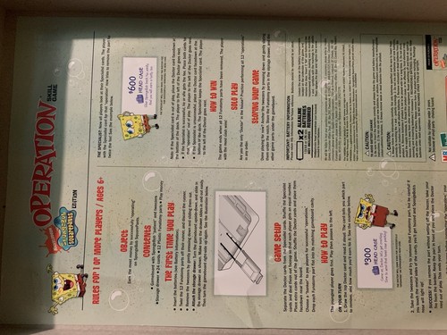 Hasbro SpongeBob SquarePants Operation Board Game Nickelodeon - Picture 11 of 12