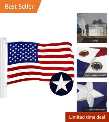 Durable American Flag 2.5x4 Ft Heavy Duty Polyester for Indoors Outdoors