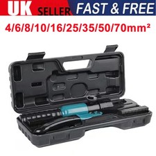 8 Ton 8 Dies Hydraulic Crimper Crimping Tool Wire Battery Cable Lug Terminal UK