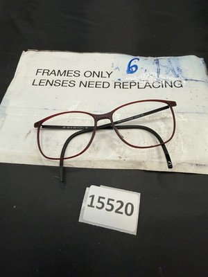 SILHOUETTE FRAMES ONLY EYEGLASSES SPX 1559 40 6058 RED / BLACK 51-15 145 AUSTRIA