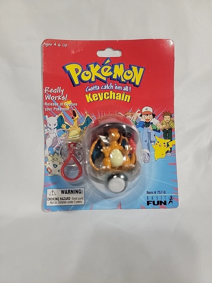De colección NUEVO SELLADO 2000 Pokemon Charizard Figura Poke Ball Basic Divertido Llavero Foto 2 de 4