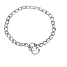 Dog Choke Collar Choke Chain for Dogs Metal Slip Link 25.6" 4mm Silver