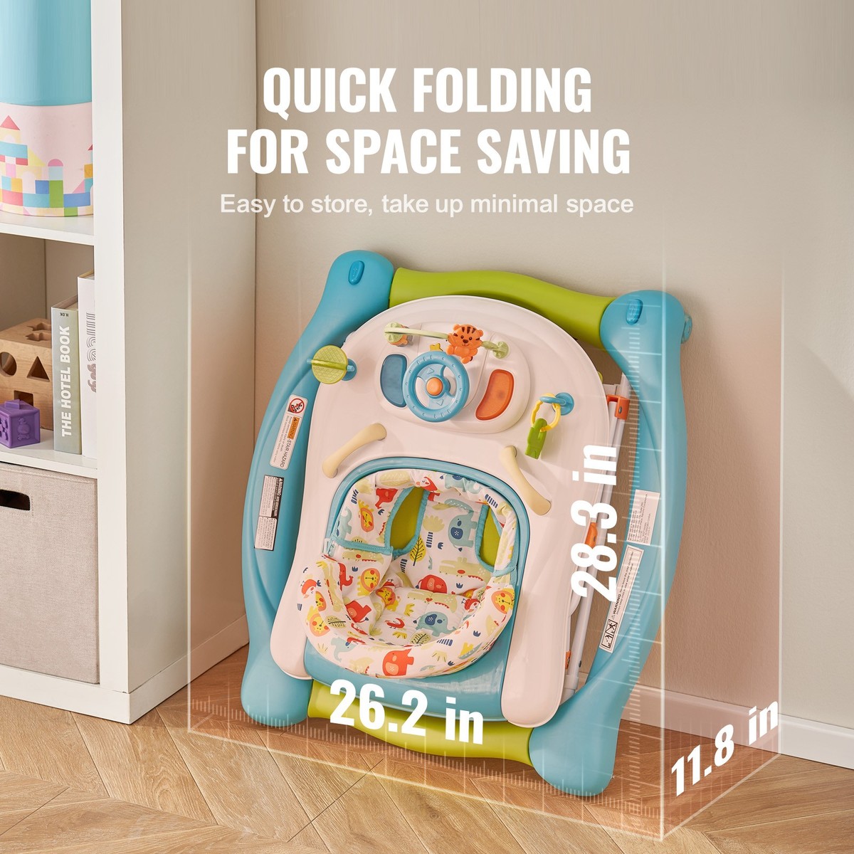 大人気　24aw fcrb BABY SET 4-in-1 Baby Walker Foldable Activity Center Adjustable