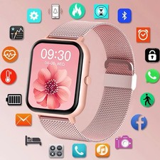 Smart Watch Men Women Bluetooth Call Fitness Tracker Heart Rate IP68 Waterproof