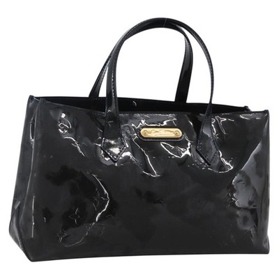 LOUIS VUITTON Monogram Vernis Wilshire PM Bag Blue Infini M91451