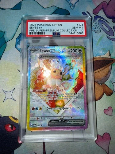 PSA 10 Eevee ex SVP 174 Promo Pokemon 2025 GEM MINT COOL CERT #144116666 (6666)