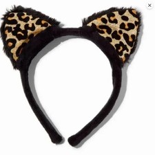 Halloween Alley Cat Accessories Ears, Chain Necklace, Gloves  Earrings 