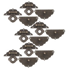 6 Pcs Retro Wooden Box Buckle Vintage Jewelry Clasp Hasp Latch Case