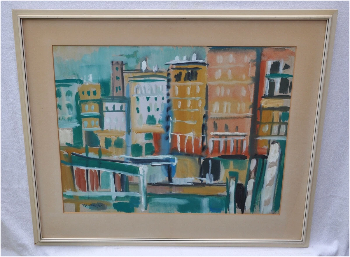 Franz Josef Herold (1904 - 1986) - expressionistische Stadtansicht 