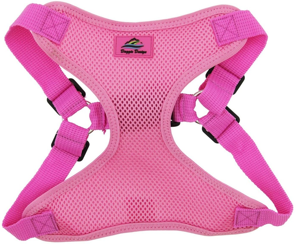 Dog Harness Adjustable Control, Soft Choke-Free Mesh Vest - Candy Pink (M)