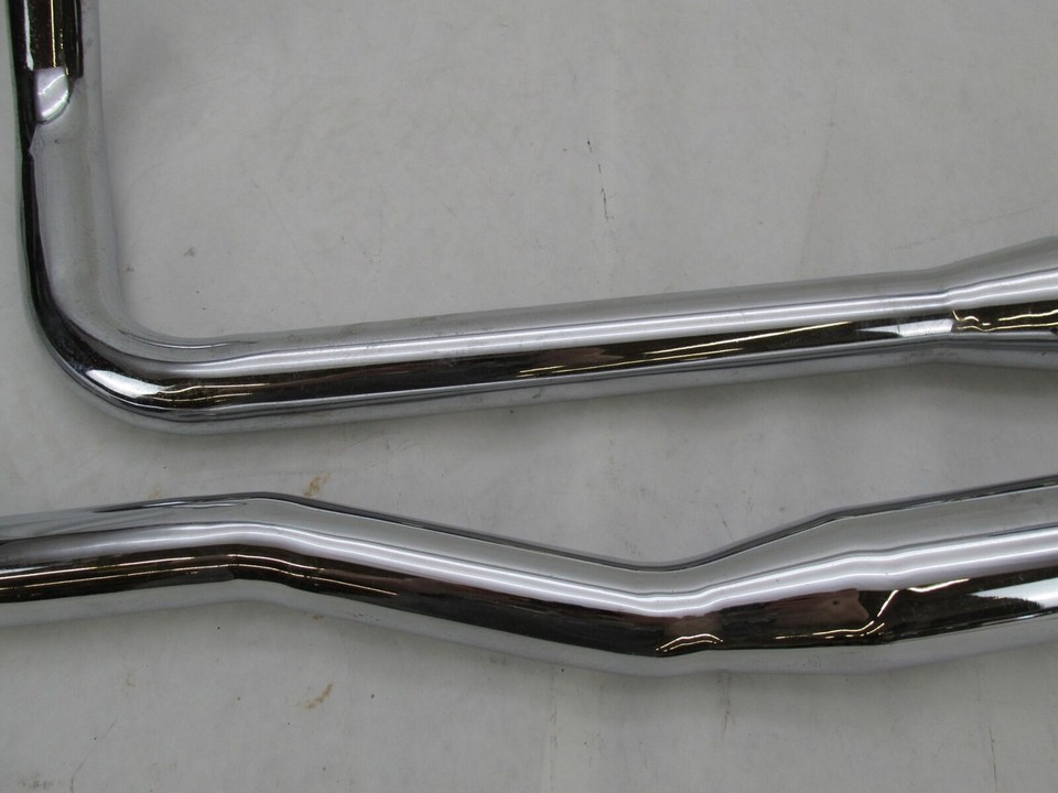 Harley Davidson NOS Shovelhead Exhaust Pipes Slash Cut Turn Out 46F