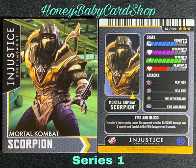 Injustice Arcade Series 1 Out Of Print Card 82 Mortal Kombat Scorpion Ebay