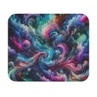Mouse Pad (Rectangle) Teal, Fushia, Purple and Black Abstract Design 3, Gift