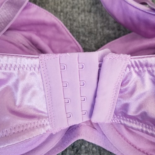 New Frederick's of Hollywood Va Va Voom Bra 32F Satin Purple Wide Strap - POWT * - Picture 5 of 10