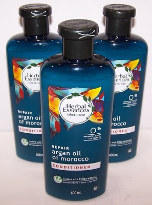 3 X Herbal Essences Argan Oil of Morocco Repair Conditioner 13.5oz (Each)