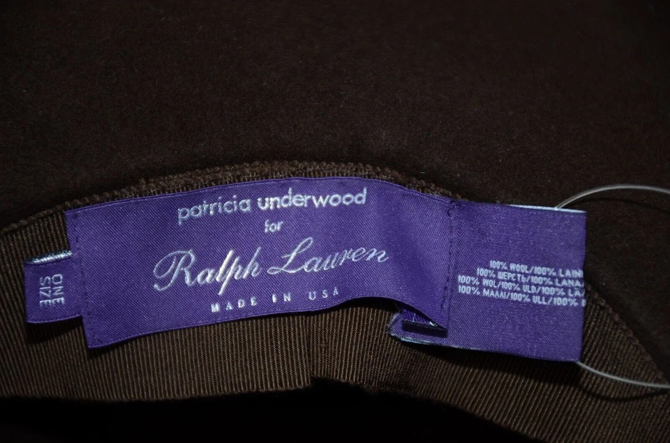Chapéu Ralph Lauren Collection Patricia Underwood 100% lã feltro aba larga tamanho único - Imagem 4 de 4