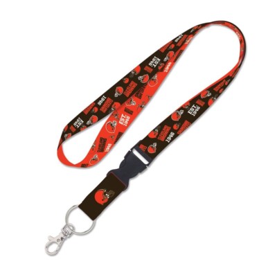 CLEVELAND BROWNS SCATTERPRINT LANYARD DETACHABLE BUCKLE NEW WINCRAFT  