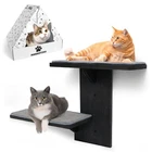 Cat Wall Shelves - Sturdy Cat Shelves for Wall Large Cats Set Premium Cat Wal...