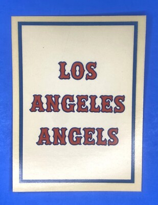 1961 LOS ANGELES ANGELS Fleer Team Logo Decal / Sticker Insert - Debut ...