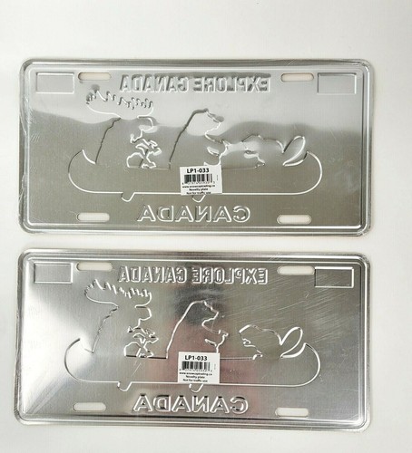 Explore Canada EMBOSSED Moose Bear Beaver Kayak Car Aluminum License Plate 12x6 - Picture 3 of 3