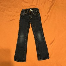 Sonoma Girls Blue Jeans 6 Slim Flared Cotton Poly Spandex 5 Pocket Adj Waist