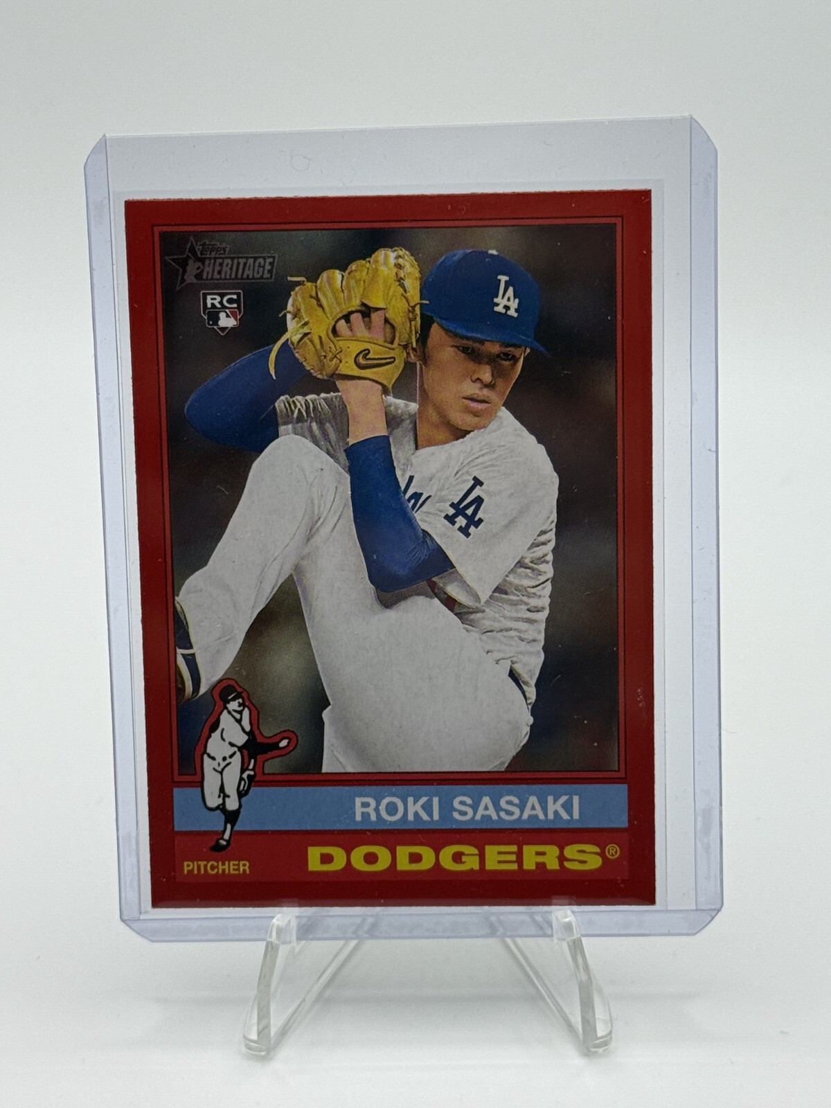 2025 Topps Heritage - Roki Sasaki #224 Red Border (RC)