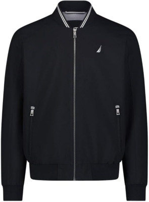 Nautica Mens Large Lightweight Bomber Jacket - Black