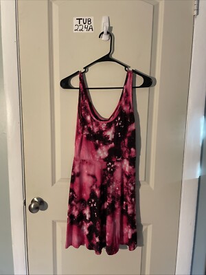 See You Monday Pink Galaxy Pattern Skater Dress juniors size M