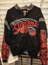 Superman Jeff Hamilton Nascar Jacket Racing Dc Comics SZ L