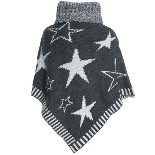 Knit Poncho Bolero Shawl Collar Turtleneck Children Girls Winter Jacket 20562 - Picture 16 of 27