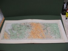 100% ORIGINAL LARGE LIVERPOOL WIRRAL PEAKS MAP BY ORDNANCE SURVEY C1922  VGC