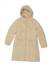 Gas Womens Hooded Padded Coat Uk 14 Medium Beige Polyester Bb01
