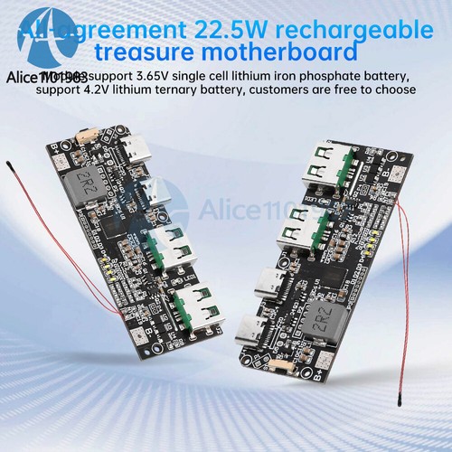 Banco de alimentación móvil de 22,5 W placa de circuito PD módulo de carga rápida multiprotocolo - Imagen 3 de 28