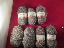 Festival Mix Fiber fashion yarn, Multicolor X 6 Skein