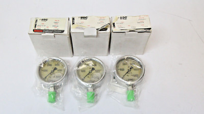Ametek USG 5000PSI Liquid Filled Pressure Gauge Lot of 3  1/4NPT  2.5'' 256021LG