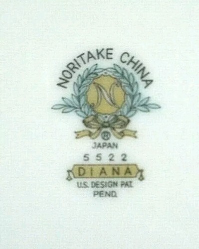 RARE Vintage 1950's Noritake Japan DIANA 5522 Gold Trim Porcelain Bread Plate Au - Picture 8 of 10