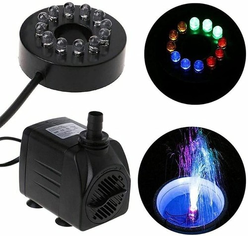 LED Teichpumpe Springbrunnen Wasserspielpumpe Elektrisch Beleuchtung Teiche Pump - Bild 12 von 21
