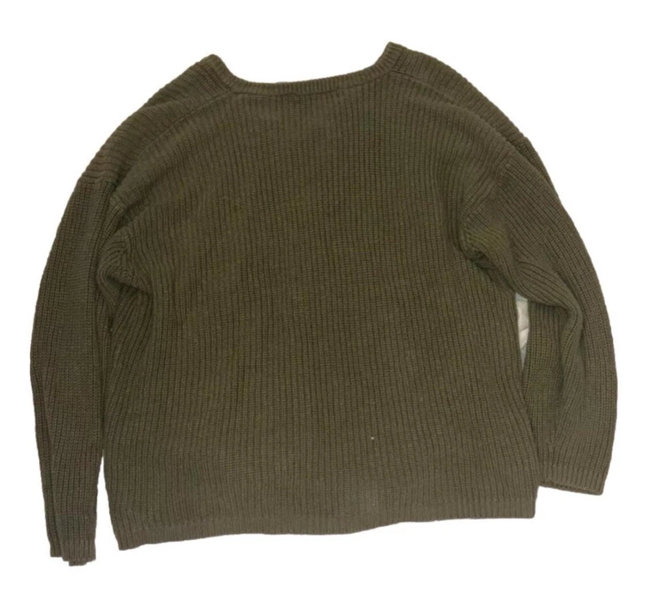 Chaus Woman Green Chunk V Neck Sweater - Изображение 2 из 3