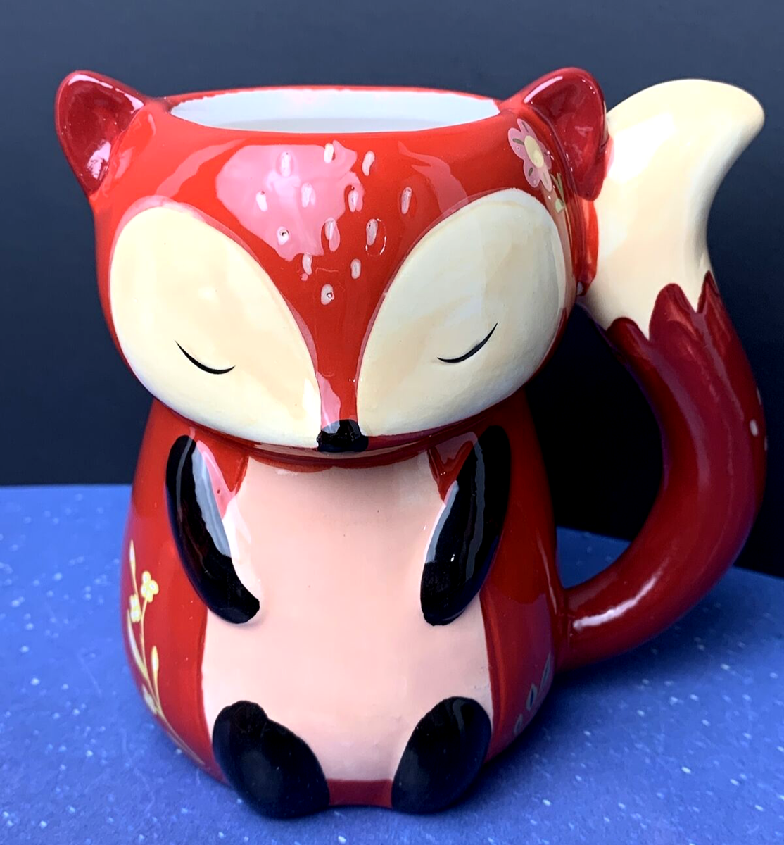 Cute Sweetie Fox Figural Ceramic Mug Streamline Imagined 4.5