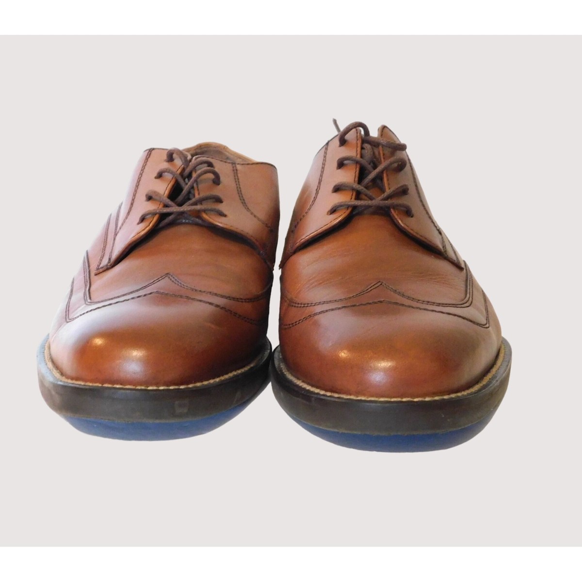 Bass Derby Style Round Full Wing Tip Toe Mens Size 10M Brown Leather Dress Shoes Bass Derby Style Round Full Wing Tip Toe Mens Size 10M Brown  main image 4