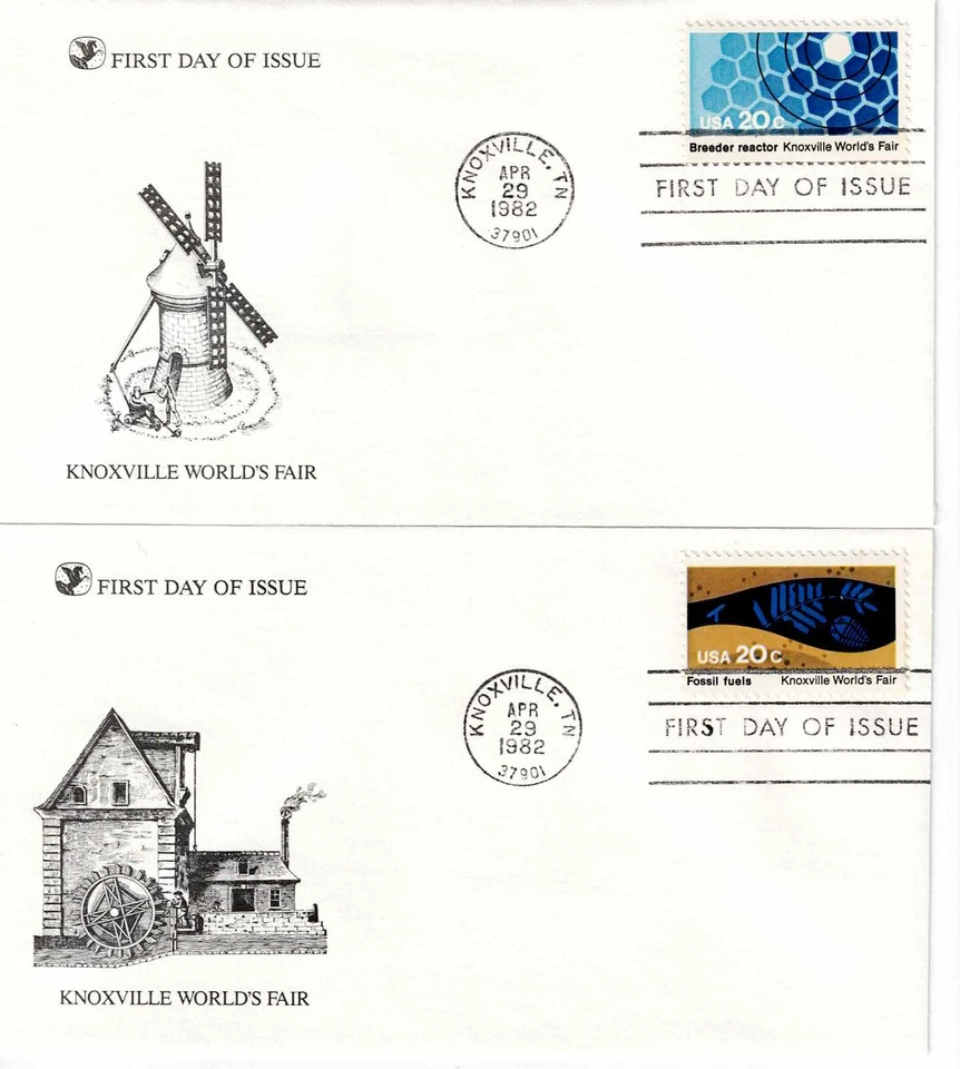 US Scott #2006-09, First Day Covers 4/29/82 Knoxville Single World's Fair - Image 2 of 2