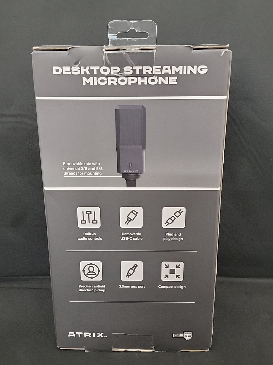 Atrix Desktop Streaming Microphone Metal Stand Sealed eBay