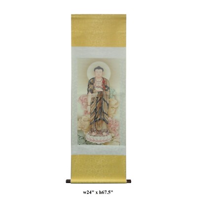 Chinese Hand Painted Standing Sakyamuni Scroll JZ189 | eBay