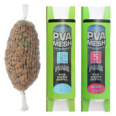 Soluble PVA Mesh Bag Refill Feeder Fishing Lures Refill Rig Hook Bait Wrap Bags