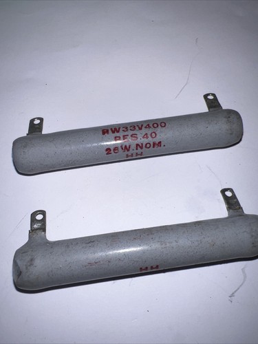 H&H Resistor’s 40 Ohms 26 Watts Ceramic Power Wirewound New Lot of 2 RW33V400 - Picture 8 of 12