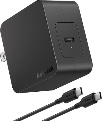 Nekteck USB C Charger, 60W, Gan Tech, PD 3.0 Fast Charging with Foldable Plug, C